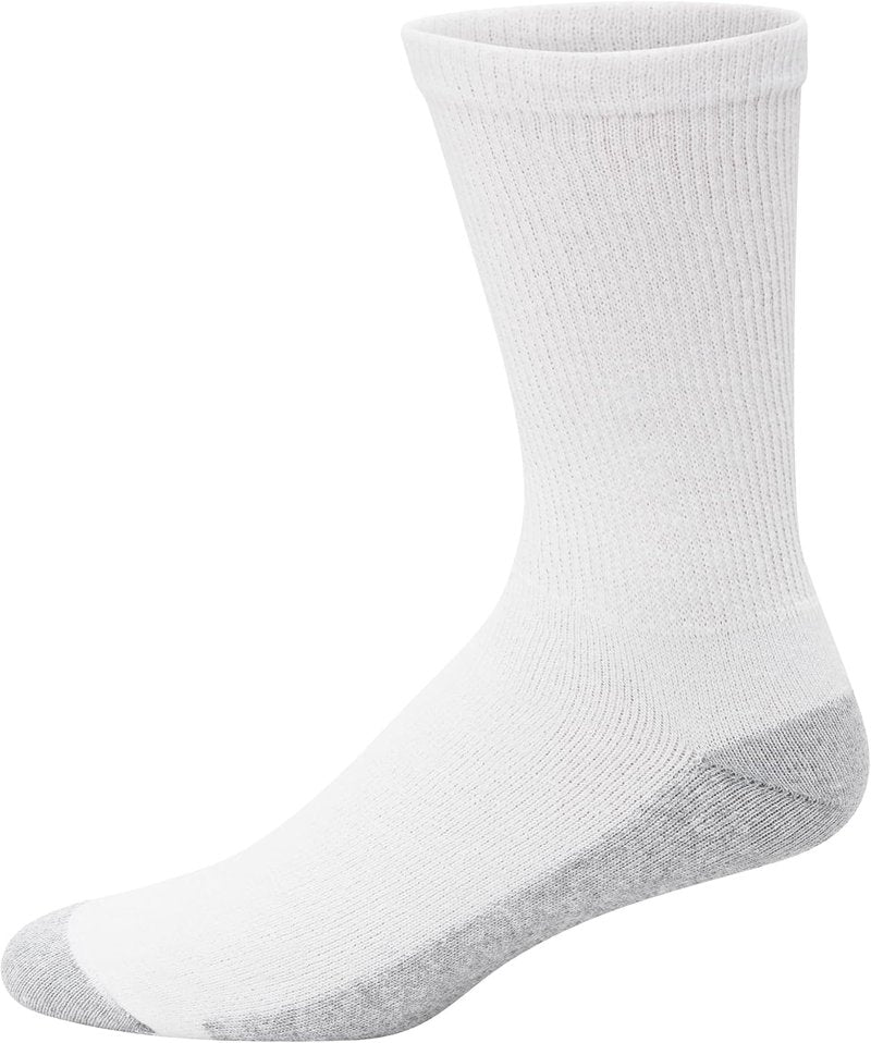Hanes Men's Double Tough Moisture-Wicking Crew & Ankle Socks - Black & White Multi-Packs