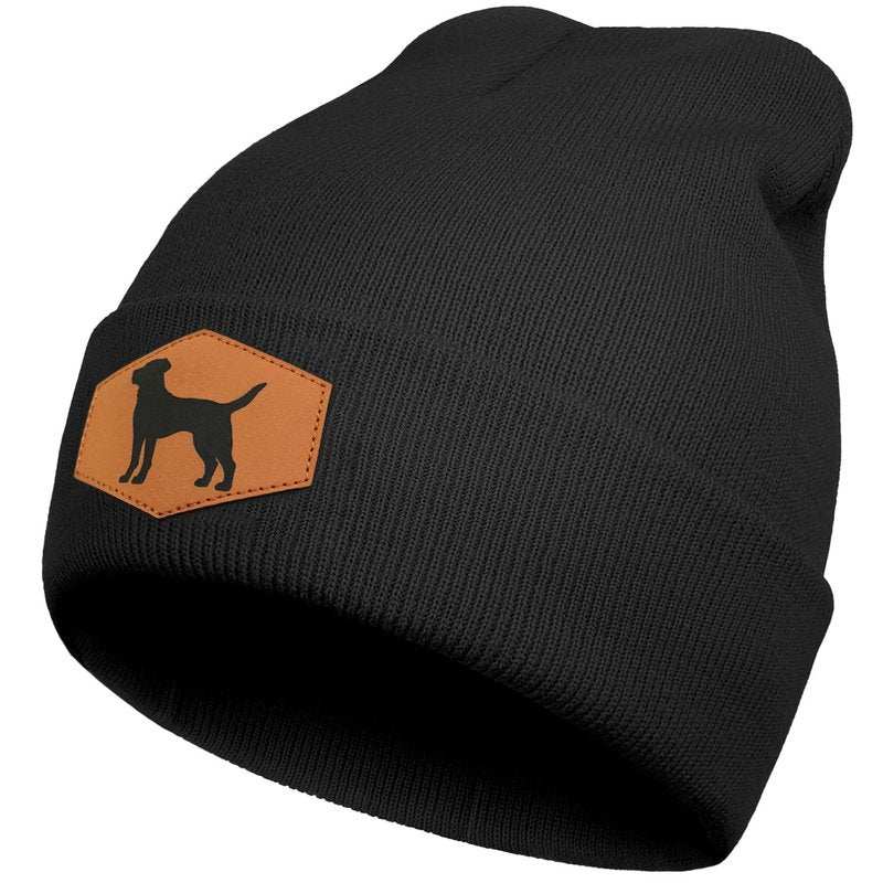 Lussues Nee Labrador Beanie Hat for Men Women, Warm Winter Knit Cap for Dog Lover Black