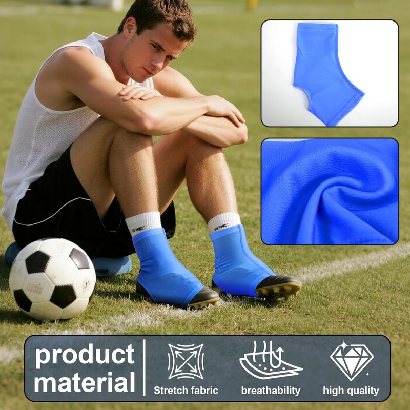 Spats Football Cleat Covers - Keeps Dirt/Turf Debri Out - Cleat Sleeves for Soccer, Lacrosse - Youth & Adult (Black, Medium)