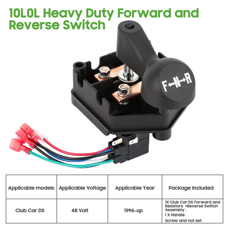 10L0L Heavy Duty Forward and Reverse Switch for Club Car DS 1995-2004 48V Powerdrive System