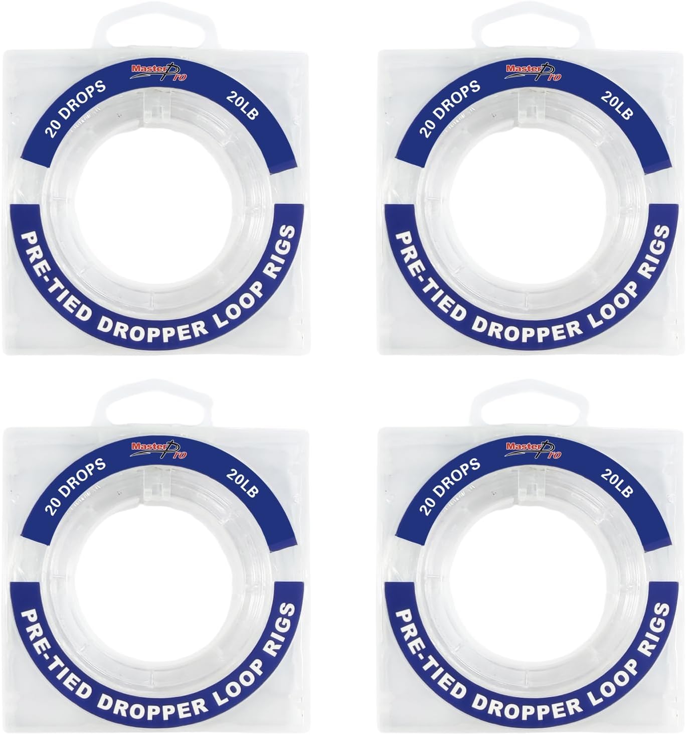 MASTERPRO Pre-Tied Dropper Loop Rigs - Fishing Line Spool 10LB to 100LB | Ideal for Saltwater & Freshwater Fishing