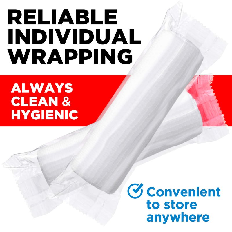36 Gauze Rolls - 3" x 4.1yd - Soft and Breathable Rolled Gauze - Latex-Free Premium Individually Wrapped Bandages with Bonus Tape - First Aid Conforming Stretch Wrap for Wound Care - Vet Wrap