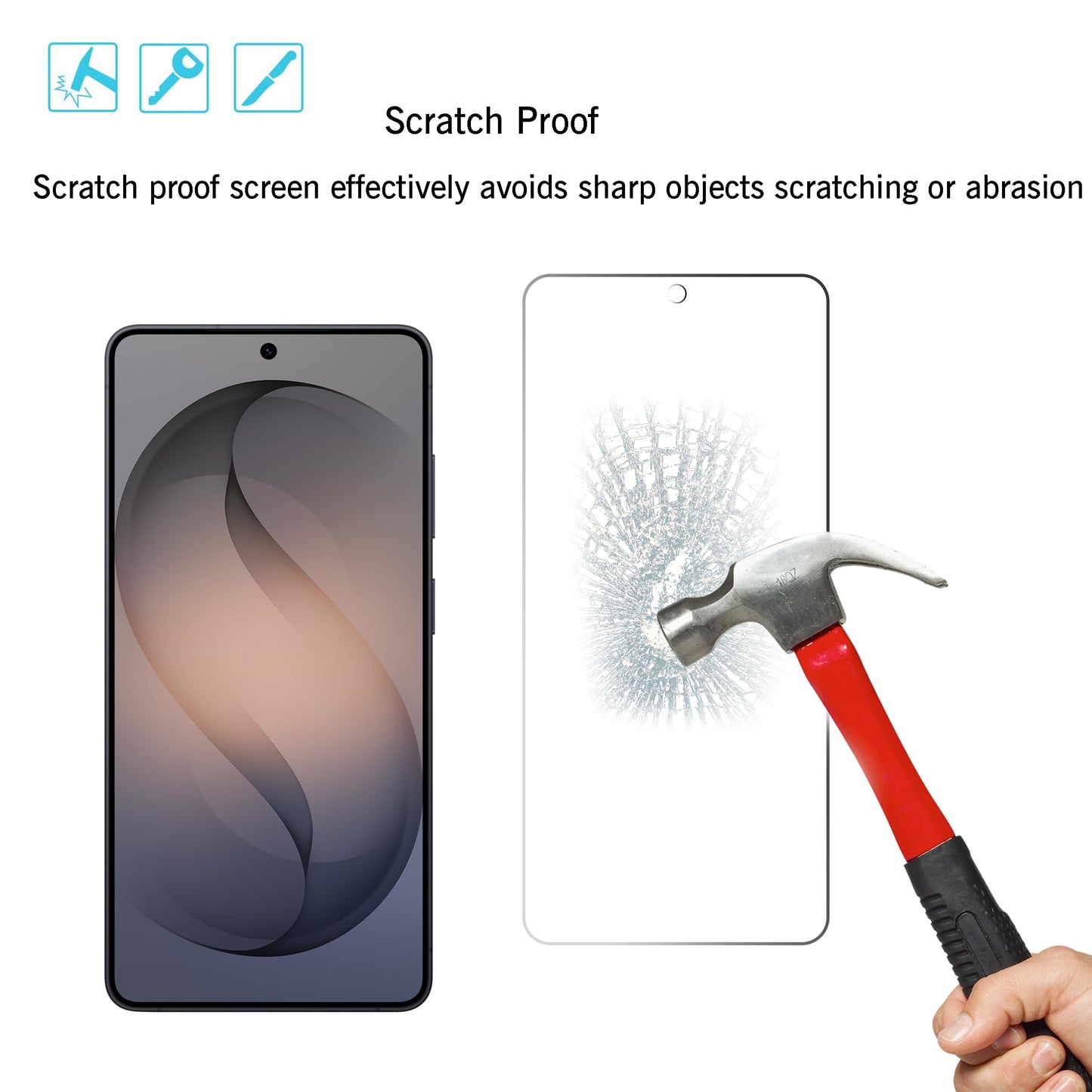 Ailun Glass Screen Protector for Galaxy S26 Ultra [6.9 Inch] 3Pack + 2Pack Camera Lens Tempered Glass Fingerprint Unlock 0.25mm Ultra Clear Anti-Scratch Case Friendly [Not For S26/S26 Plus]