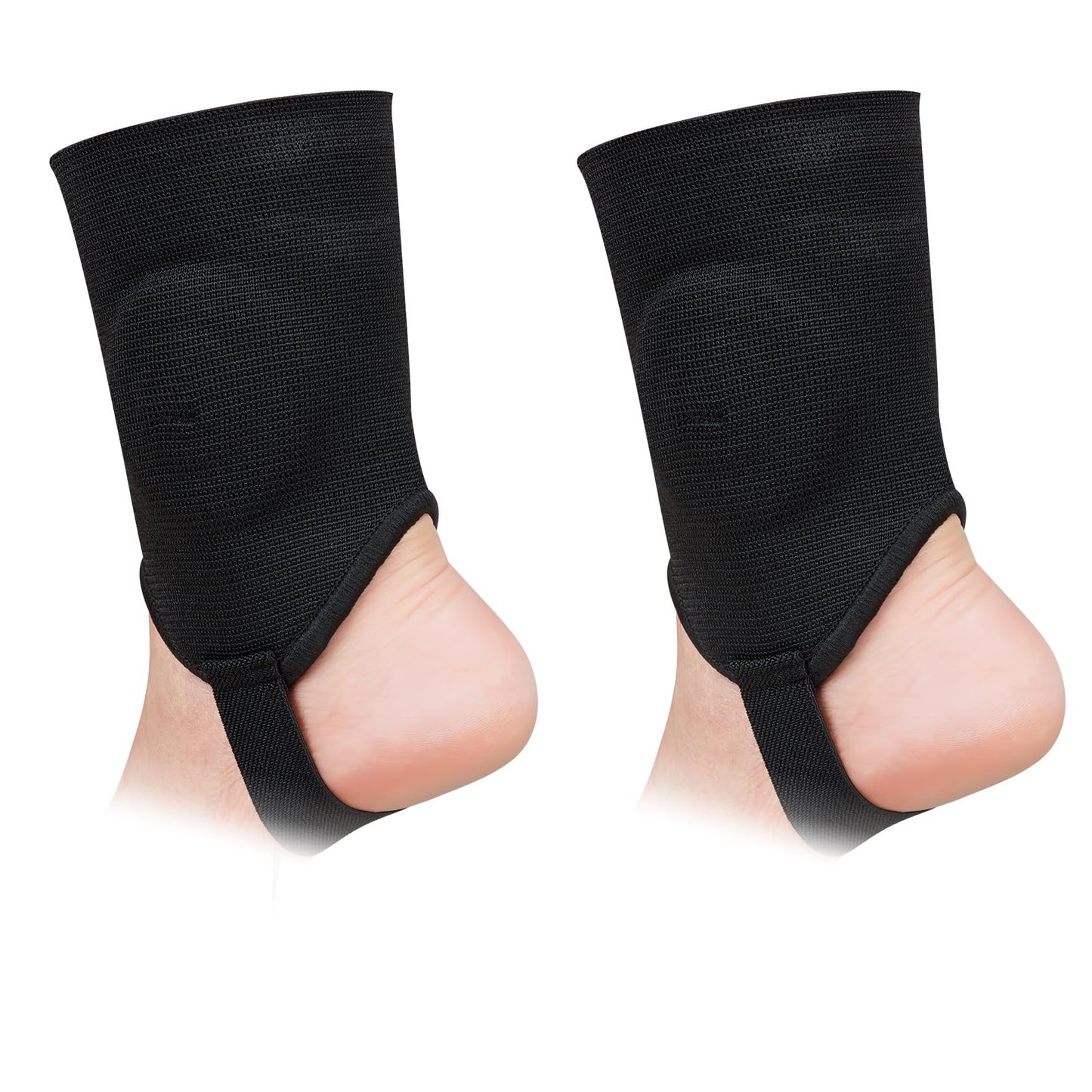 Linkidea 2 Pairs Kids Soccer Ankle Guards, Soccer Double Side Ankle Shield Protector with Elastic Band, Ankle Padded Support Brace for Sport Stabilizing Fits to Kids/Youth (Black, Size M), Medium