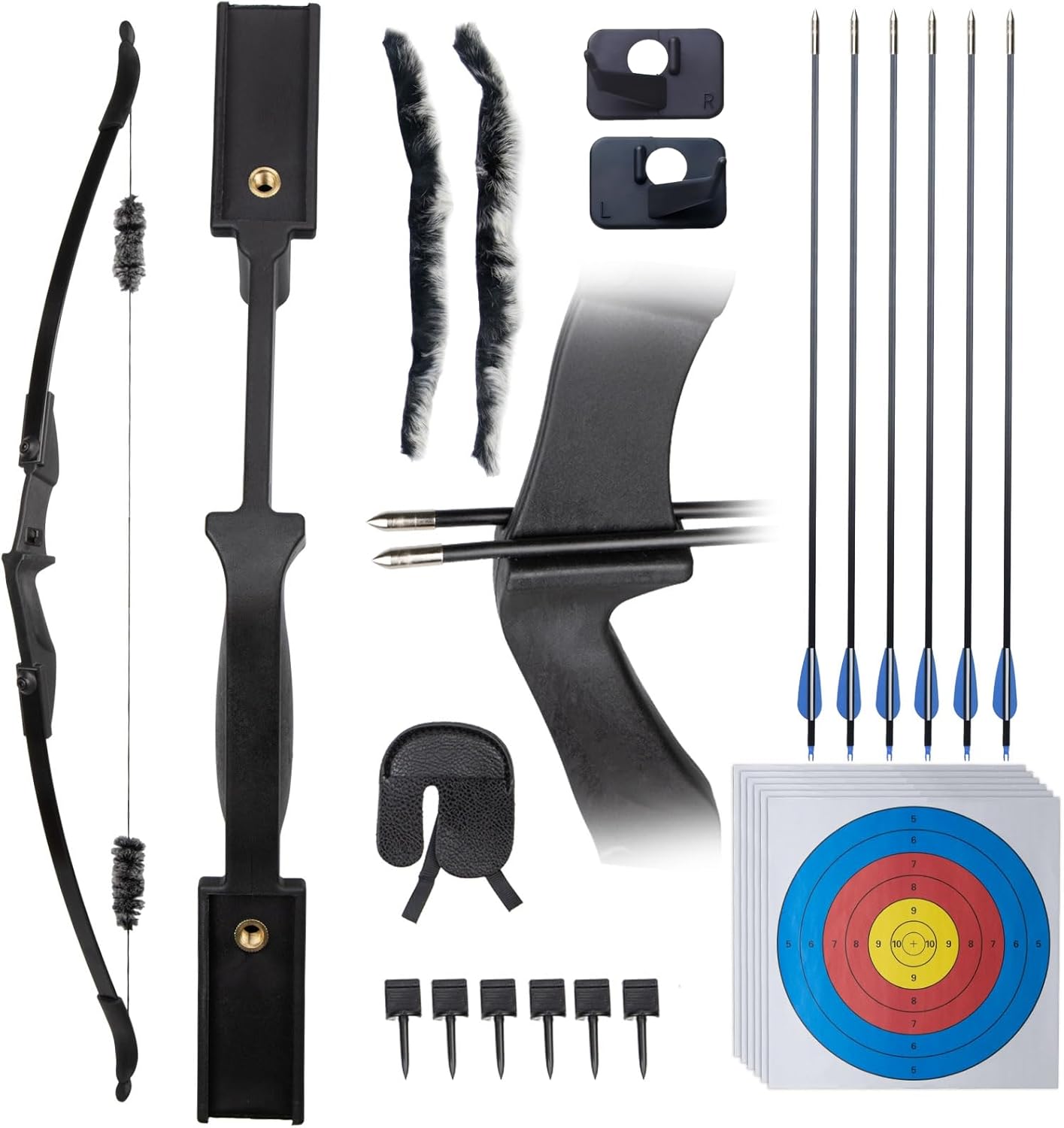 Recurve Bow and Arrow Set - Takedown Archery Kit for Adults & Beginners | Left/Right Handed, 20-40 lbs