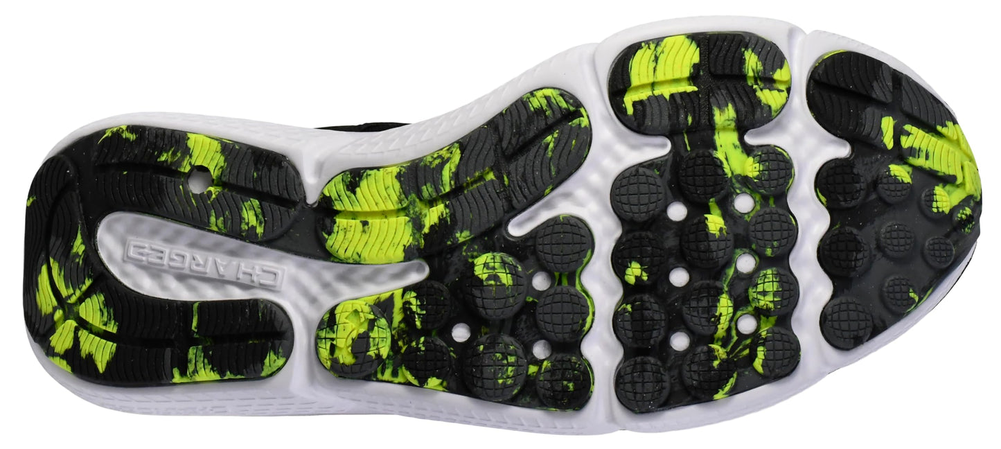 Under Armour Men's Charged Assert 10, (007) Black/Black/High Vis Yellow, 10, US