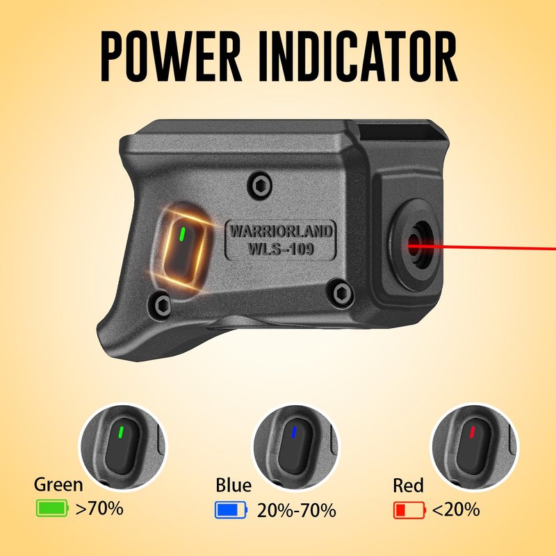 WARRIORLAND Red Laser Sight Fit P365X-Macro with Kydex Holster, First Red Beam Sight with Power Indicator, P365 X Macro Laser with IWB Holster Right Hand, WLS-109 w/ P365X Macro Holster