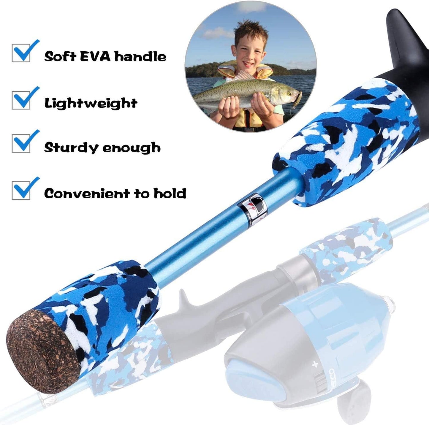 Kids Fishing Pole - Portable Telescopic Fishing Rod & Reel Combo Kit | Pink, Tackle Box for Girls