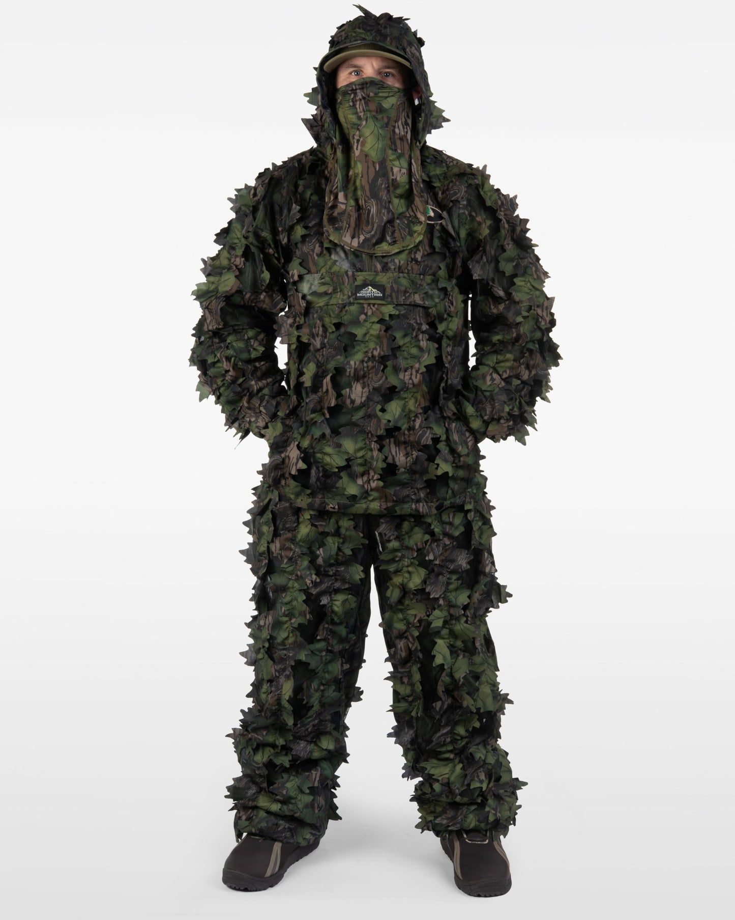 North Mountain Gear Mossy Oak Full Foliage Leafy Camo Hunting Jacket – Lightweight 1/2 Zip Hooded Camo Hunting Hoodie with Kangaroo Pouch – X-Large-2X-Large