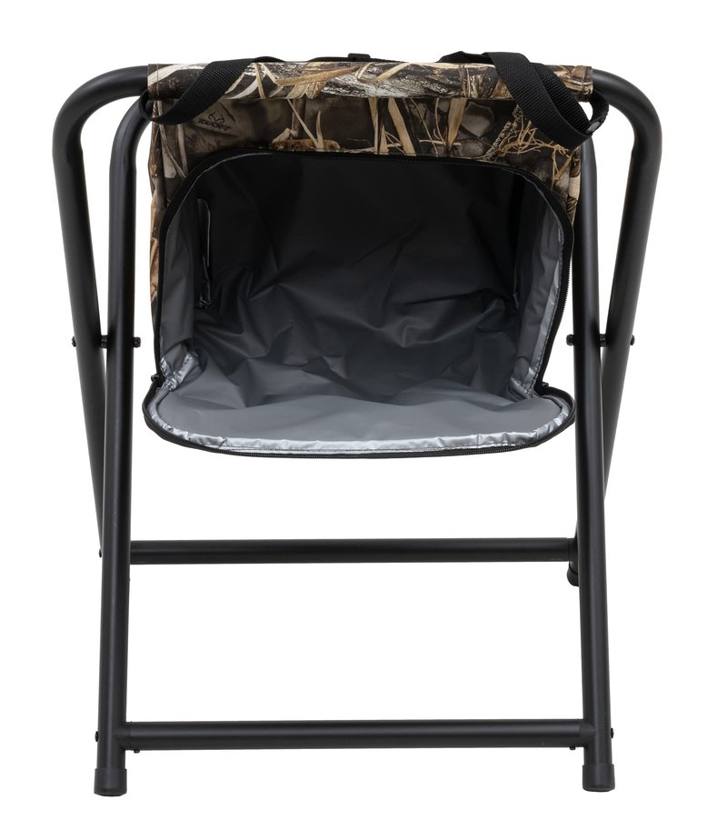Browning SteadyReady Hunting Chair - Compact and Foldable Steel Frame Stool with Exra-Wide Angled Anti-Slip Seat and Realtree Max-7 Camo Pattern, Realtree Max-7