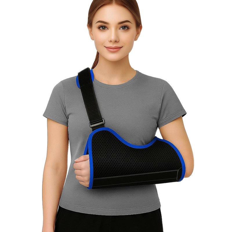 FELICITDR Arm Sling Shoulder Immobilizer - Medical Support for Broken/Fractured Arm Elbow Wrist (Men & Women) | Dual Steel Plate Stability, Adjustable Size
