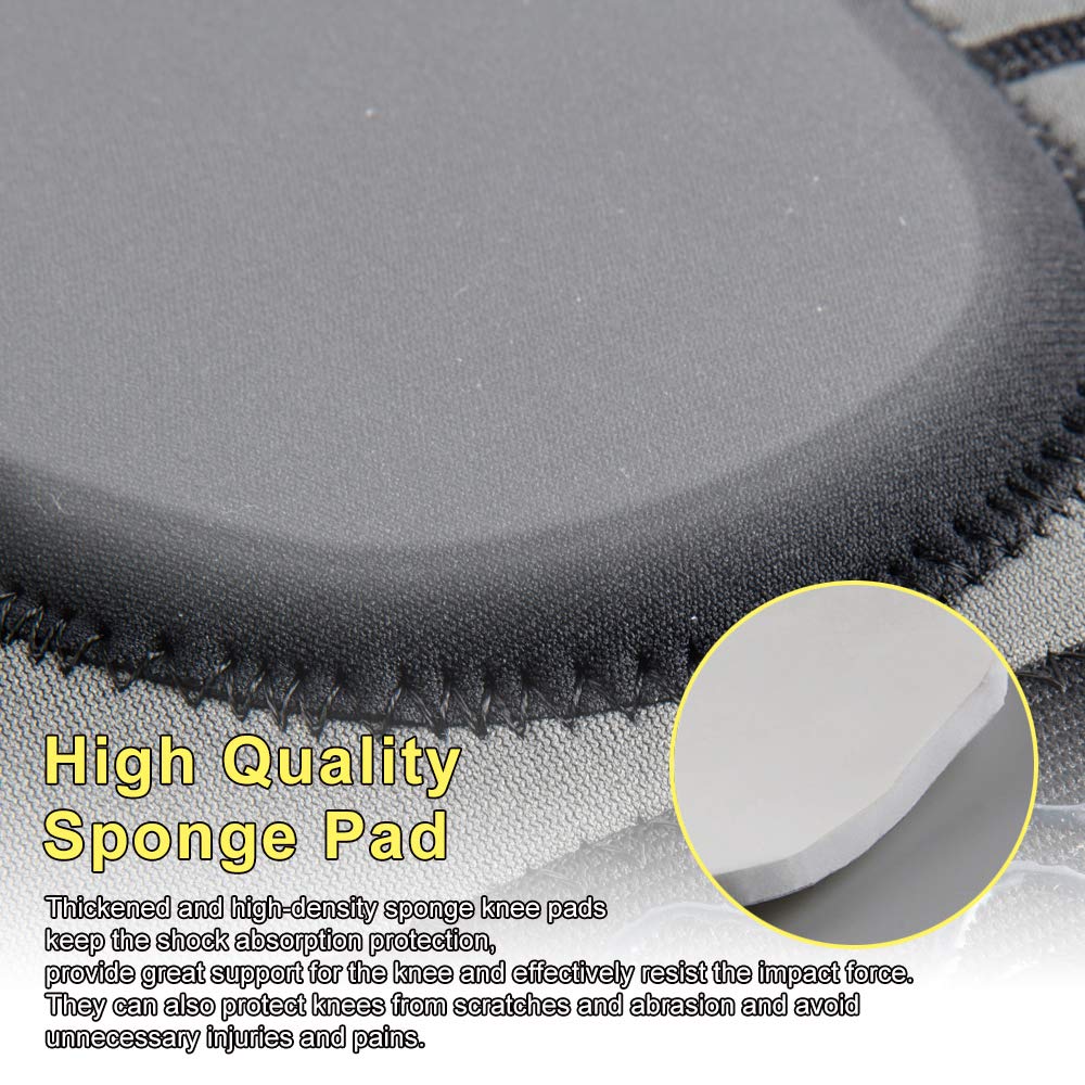 HUEGLO Protective Knee Pads for Dancers,Volleyball Knee Pad for Girls,Soft Sponge Knee Pads for Avoid Floor Burns & Bruising,1Pair,Black,Medium