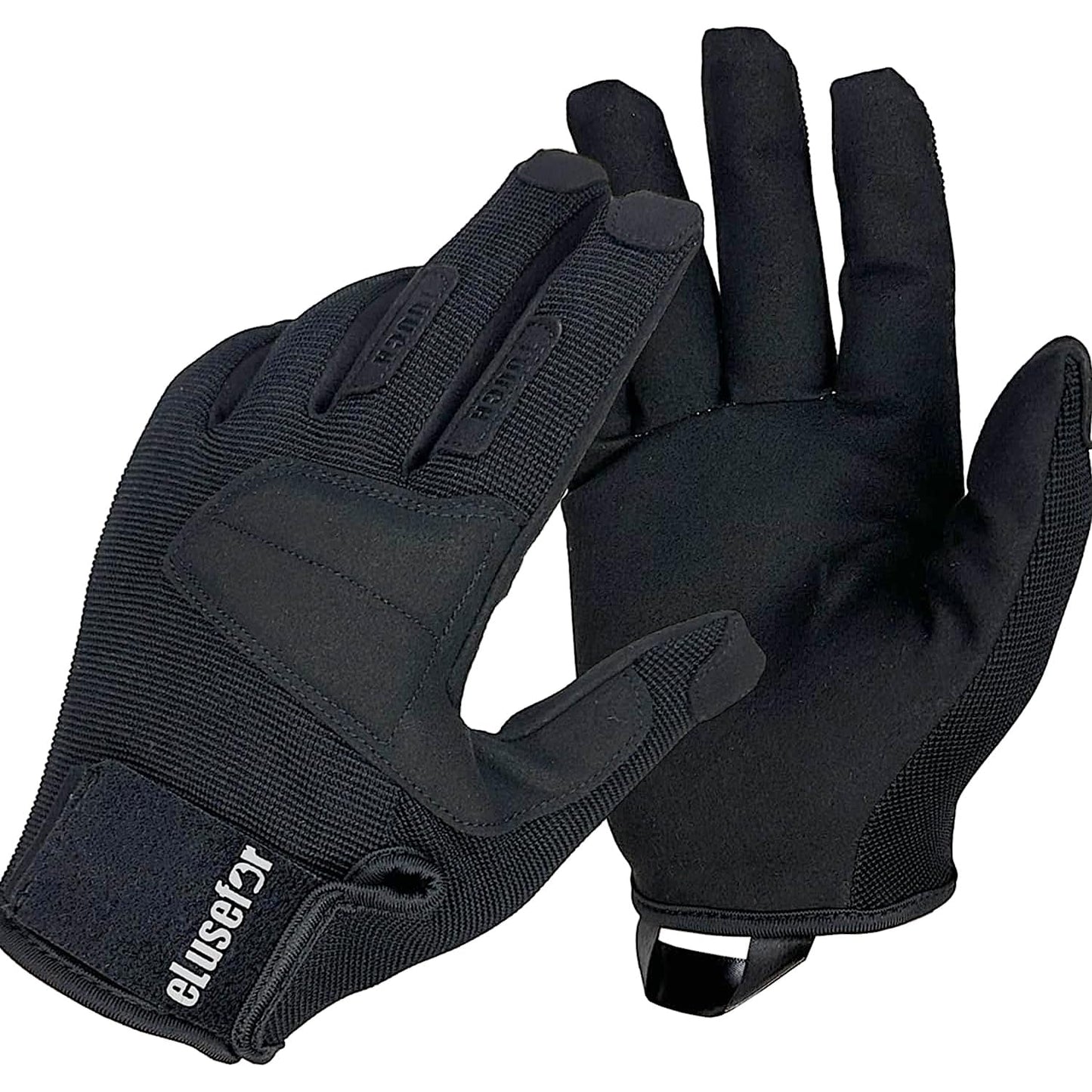 eLusefor Natural Tactile Shooting Glove: Seamless Wrap-Fingers Design,360°Touchscreen Freedom,Customizable Badge|Tactical,Police,Patrol,Law Enforcement Gloves for Men