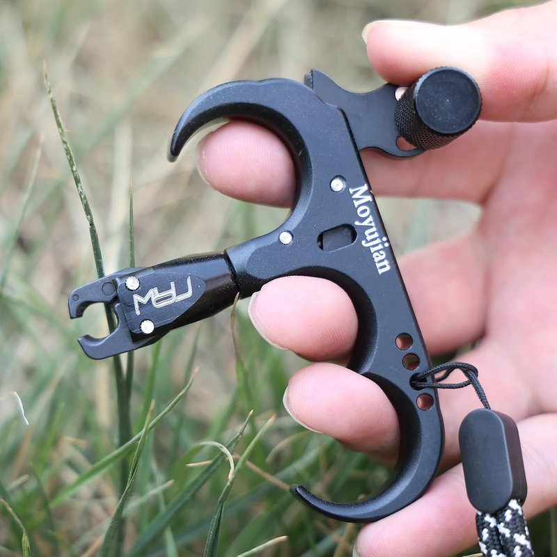 Compound Bow Thumb Release - 360-Degree Rotational Automatic Closure | Adjustable for Adults & Youth Archery