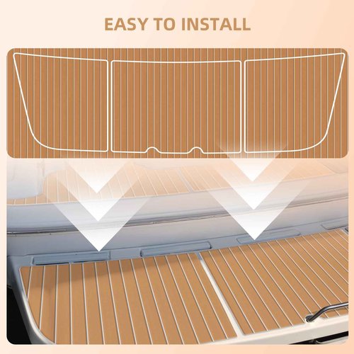Hjdeck Boat Flooring EVA Foam Self-Adhesive Boat Decking Foam Sheet 94.5"x35.4" Foam Boat Flooring Marine Flooring for Boat Yacht Motorboat Kayak RV Swimming Pool Cooler Tops Golf Cart