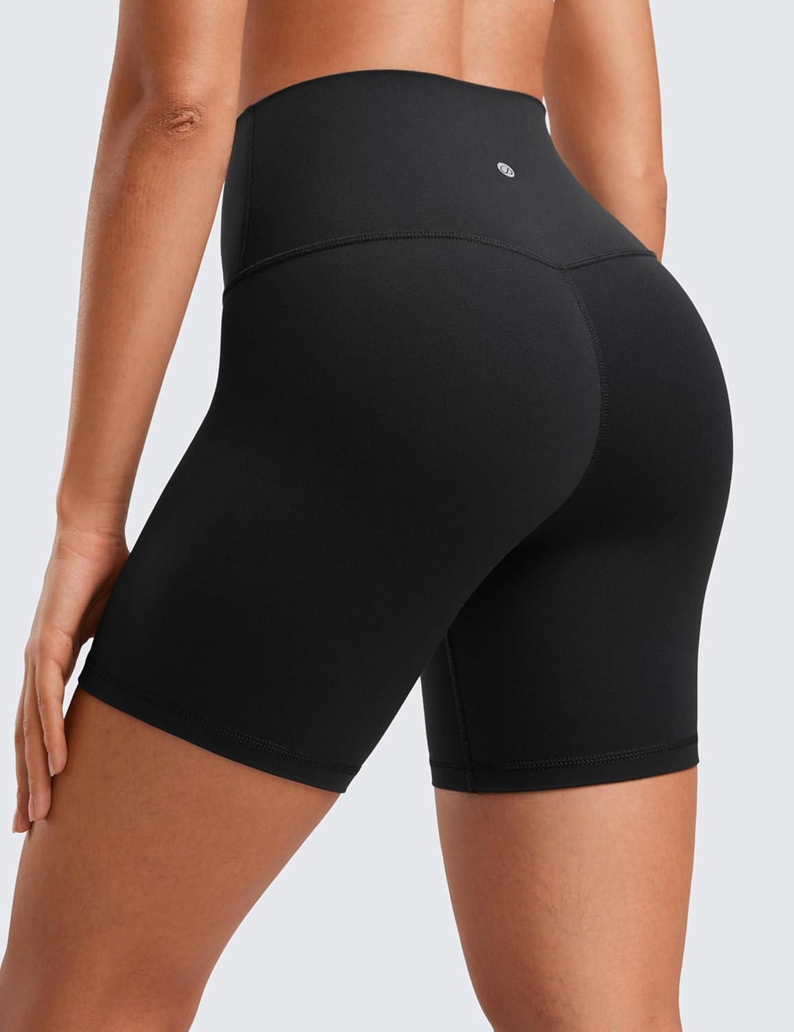 CRZ YOGA High Waisted ButterLuxe Biker Shorts 6" - Comfortable Spandex for Yoga & Running