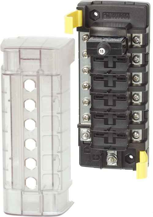 Blue Sea Systems 5052 ST CLB Circuit Breaker Block - 6 Position with Negative Bus