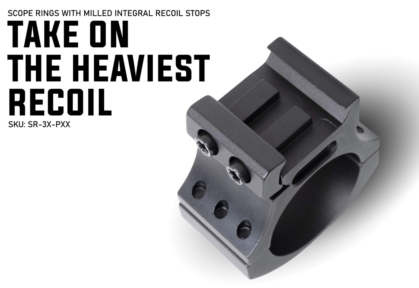 Monstrum Precision V2 Scope Rings with Picatinny Anti-Recoil Lugs | 30 mm Diameter | 0.85 inch Center Height