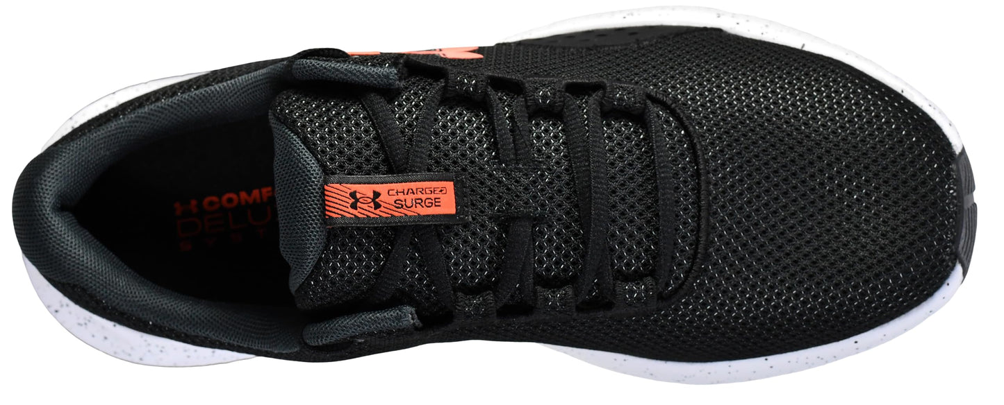 Under Armour Men's Charged Surge 4, (004) Black/Anthracite/Ares Red, 6.5, US
