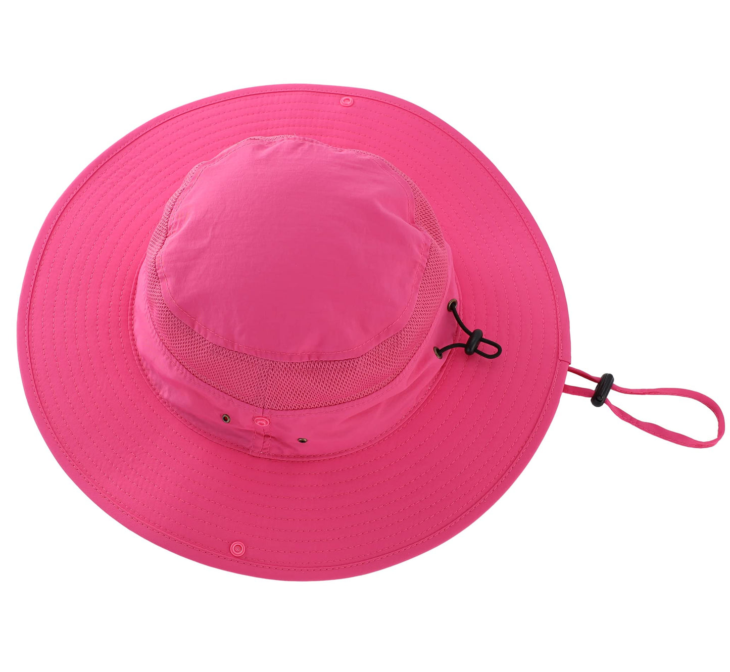 Connectyle Outdoor Mesh Sun Hat Wide Brim Sun Protection Hat Summer Fishing Hunting Hiking Gardenig Hat Rose Red