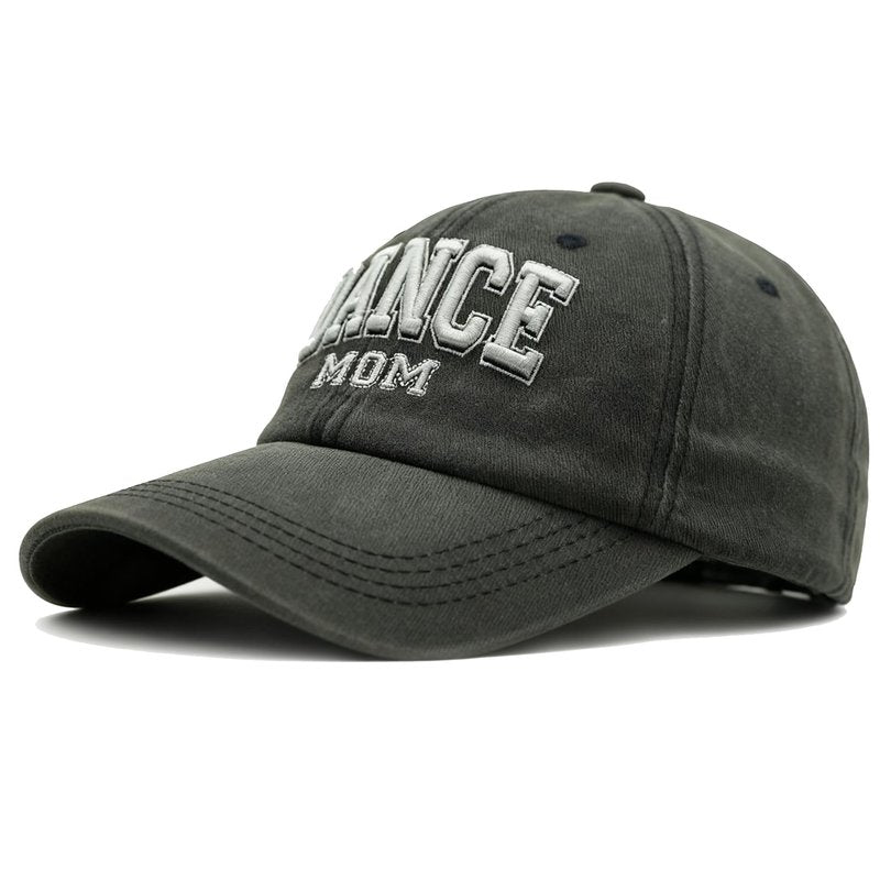 Jumsky Dance Mom Gift - Dance Mama Baseball Caps Embroidered Adjustable Washed Dad Hat Black