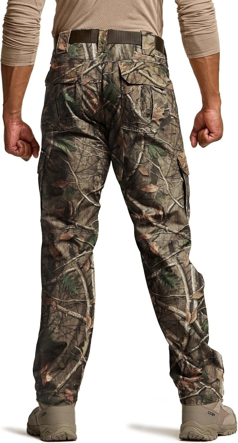 Men's Tactical Pants - Water Resistant Ripstop Cargo Design | Lightweight EDC Work & Hiking Gear