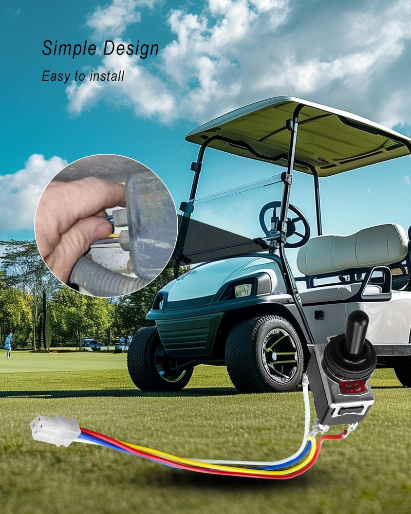 HUQUZN Golf Cart Run/Tow Switch with Connecting Wires Fit for EZGO Electric 1994-Up TXT DCS PDS Replace 633114 73125G01 CON-059, Not Fit for EZGO Gas Golf Cart Models