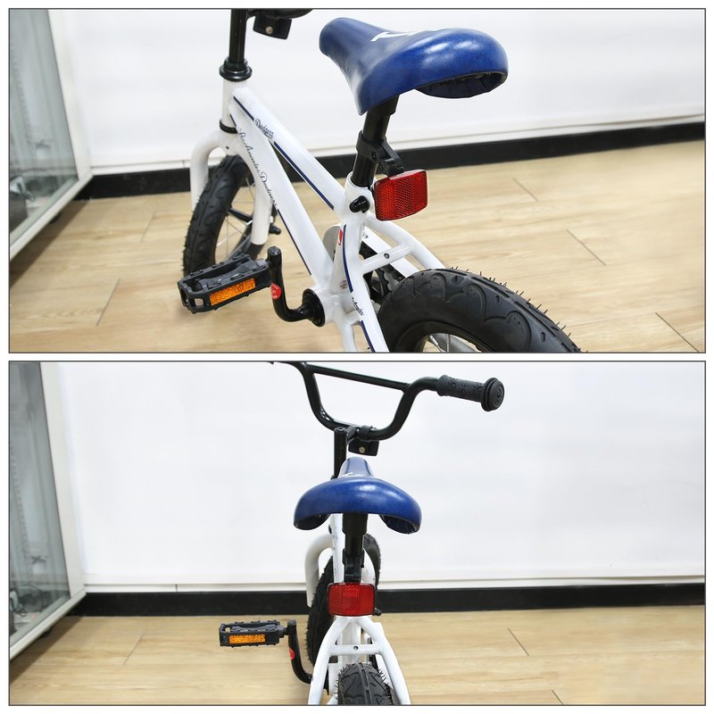 MFC PRO Kids Bike Front&Rear Reflectors Kit for Handlebar and Seatpost (RED&White) (Kit 1, W:Φ7/8"/ R:Φ7/8")
