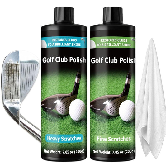 INNOVAYOU Golf Club Polish 14.1oz, Remove Scuffs and Scratches Golf Club Polishing Kit, Club Cleaning Kit Polish for Metal, Zinc, Aluminum & Steel Clubs
