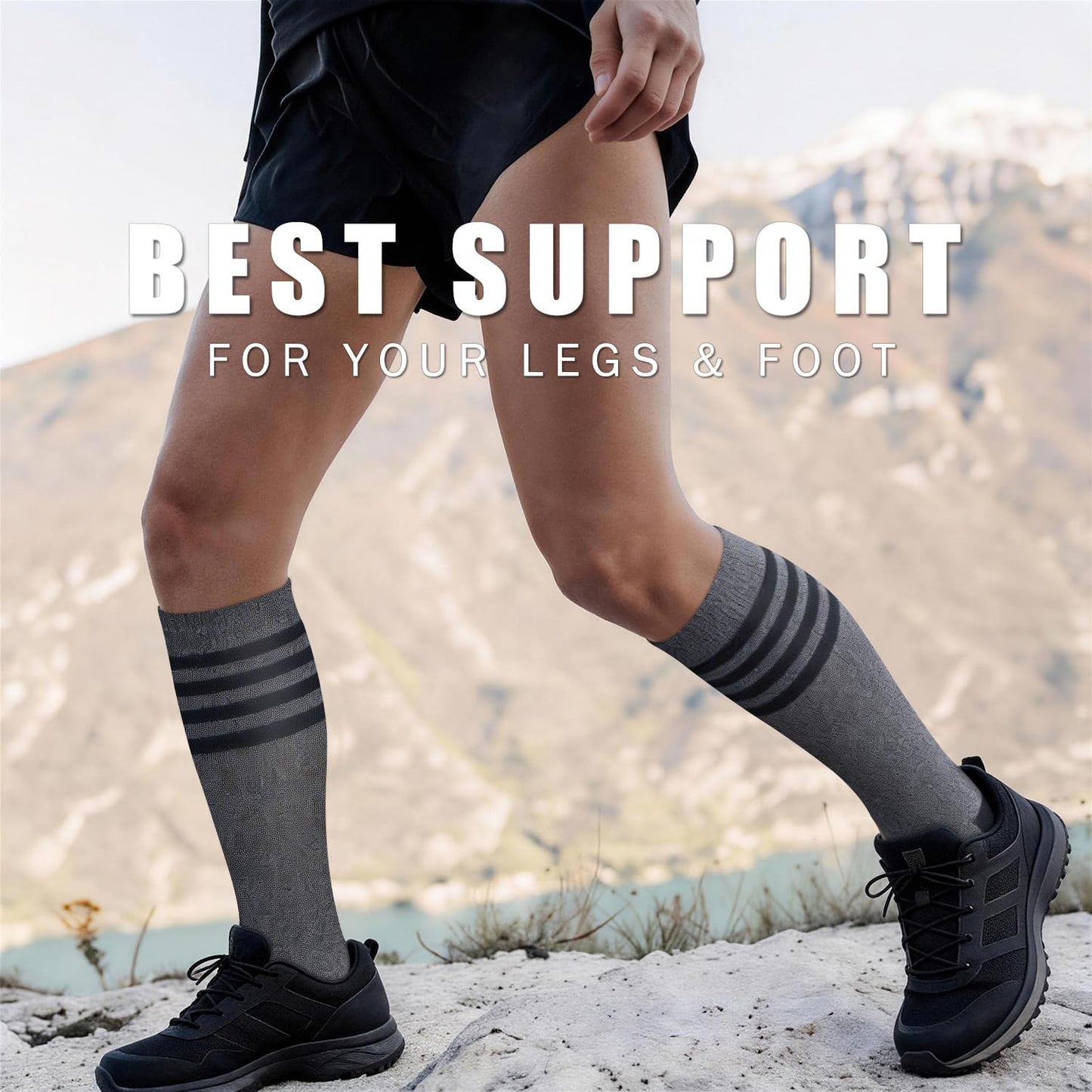 Copper Compression Socks for Women & Men (6 pairs) - Best Support for Nurses, Running, Hiking, Recovery