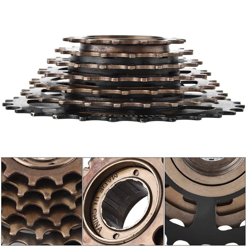 VGEBY1 Bicycle Freewheel, Bicycle Cassette Gear Parts Cycling Cassette Sprocket 7 Speed for Mountain Road Bicycle Accessory