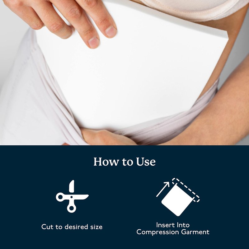 Envi Essentials Lipo Foam | Latex Free Polyurethane Sheets - 11" x 8" x 1/2" Thick | Made in The USA | Recovery Foam for Use After Liposuction, Tummy Tuck, C-Section and Breast Augmentation | 3 Pack