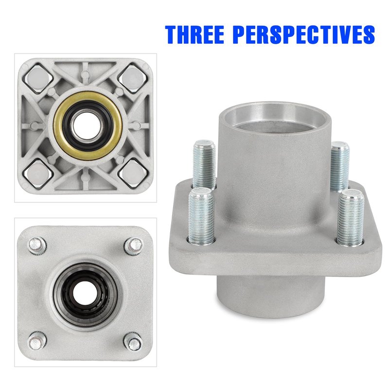 FAHKNS Aluminum Golf Cart Front Wheel Hub Assembly, Compatible with Club Car DS 1974-2003 Gas and Electric Golf Carts, Replace OEM# 1011892(2 Pack).