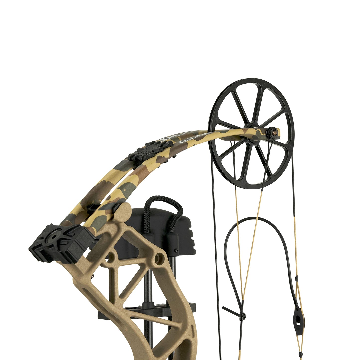 Bear Archery ADAPT Ready to Hunt Adult Compound Bow Package Designed by The Hunting Public, 60 lb. Draw Weight, Left Hand, Throwback Tan