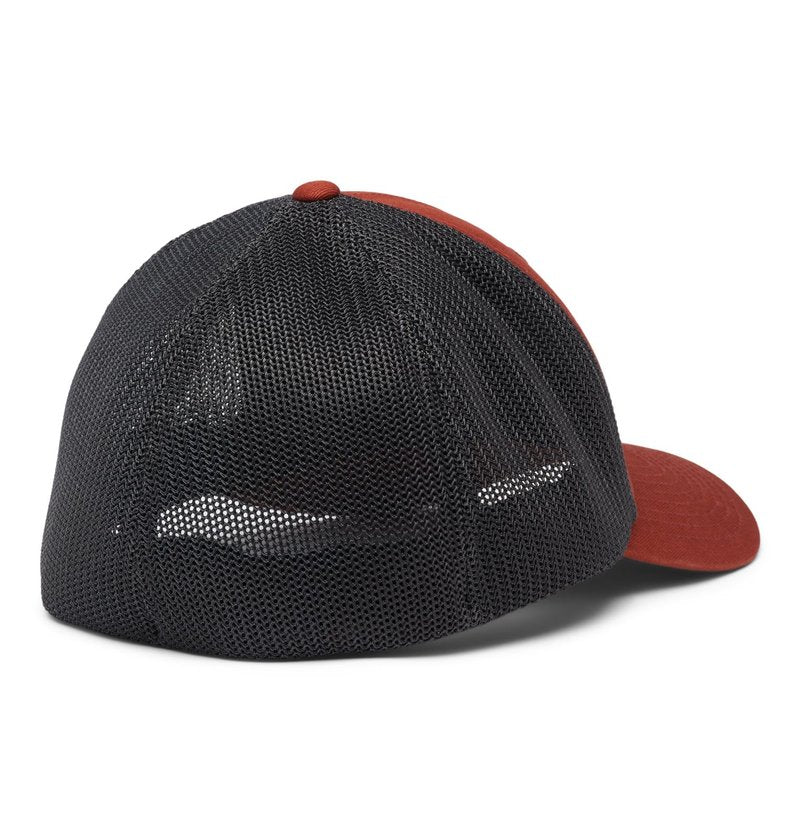 Columbia Unisex Tree Flag Mesh Ball Cap-High Crown, Warp Red/Shark, Large/X-Large