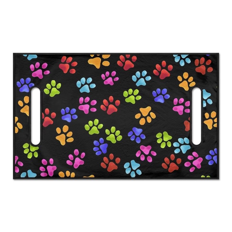 Mintulipy Golf Cart Seat Covers Golf Car Seat Blanket Colorful Dog Paw Lightweight Seat Cover for Golf Cart Easy to Clean