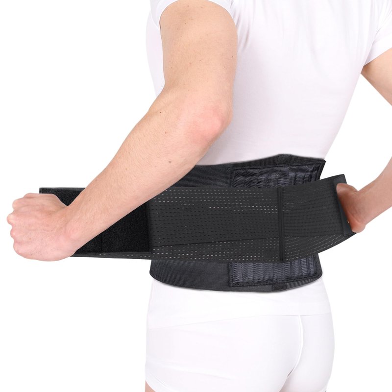 TOMUST Back Brace for Lower Back Pain Relief, Lumbar Support Belt with Dual Adjustable Straps for Lifting, Working, Sitting and Daily Support for Men Women, L