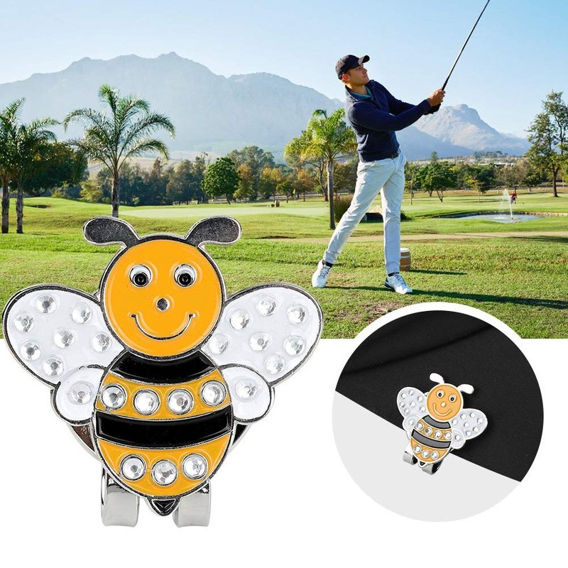 Okuyonic Golf Ball Mark, Decoration Magnetic Golf Marker for Outdoor(Orange bee)