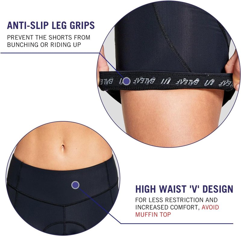 Baleaf 4D Padded Bike Shorts for Women - Gel Padding & Pockets | Comfortable Cycling Underwear