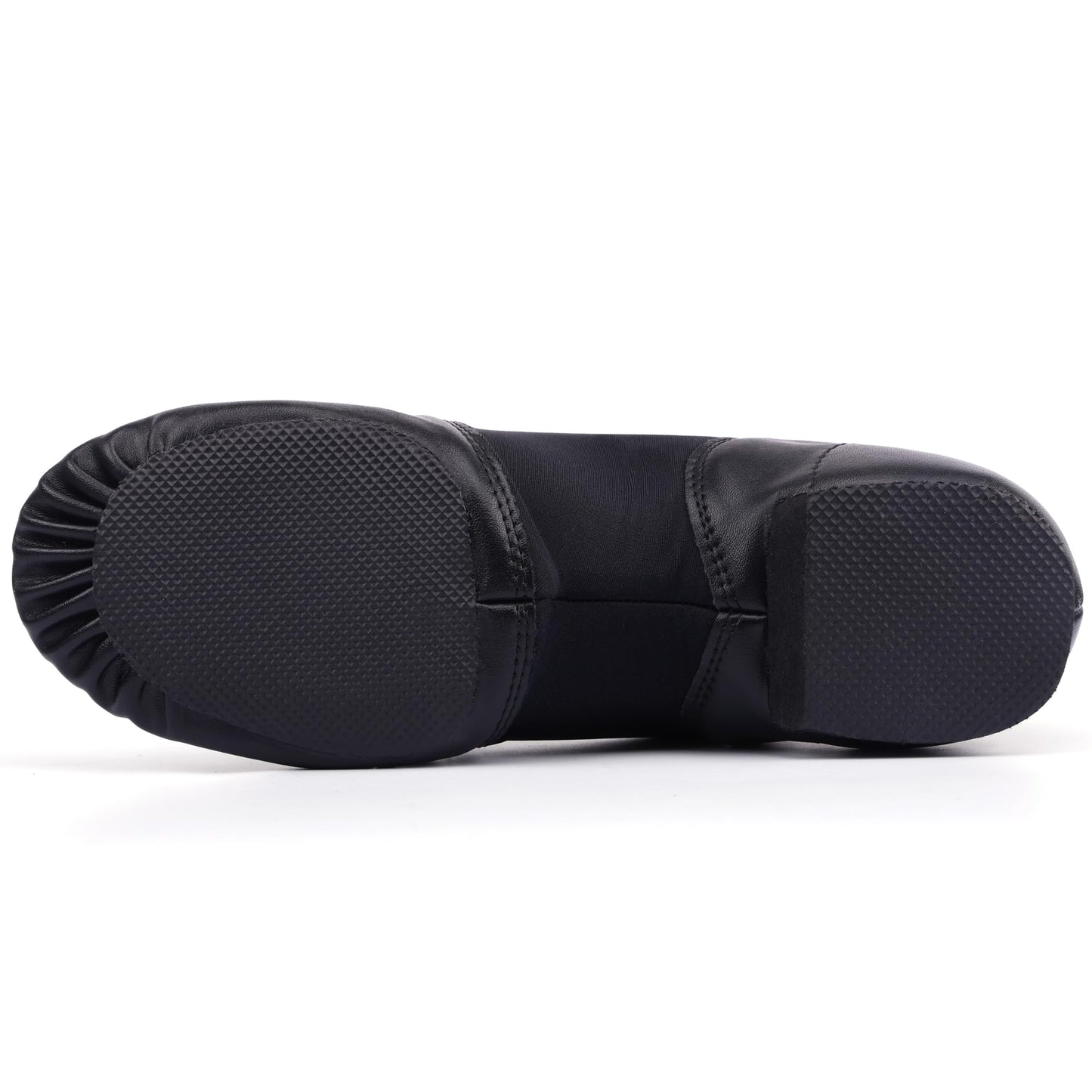 Linodes Unisex PU Leather Jazz Shoe EVA Sole Women/Men Dance Shoe-Black 7