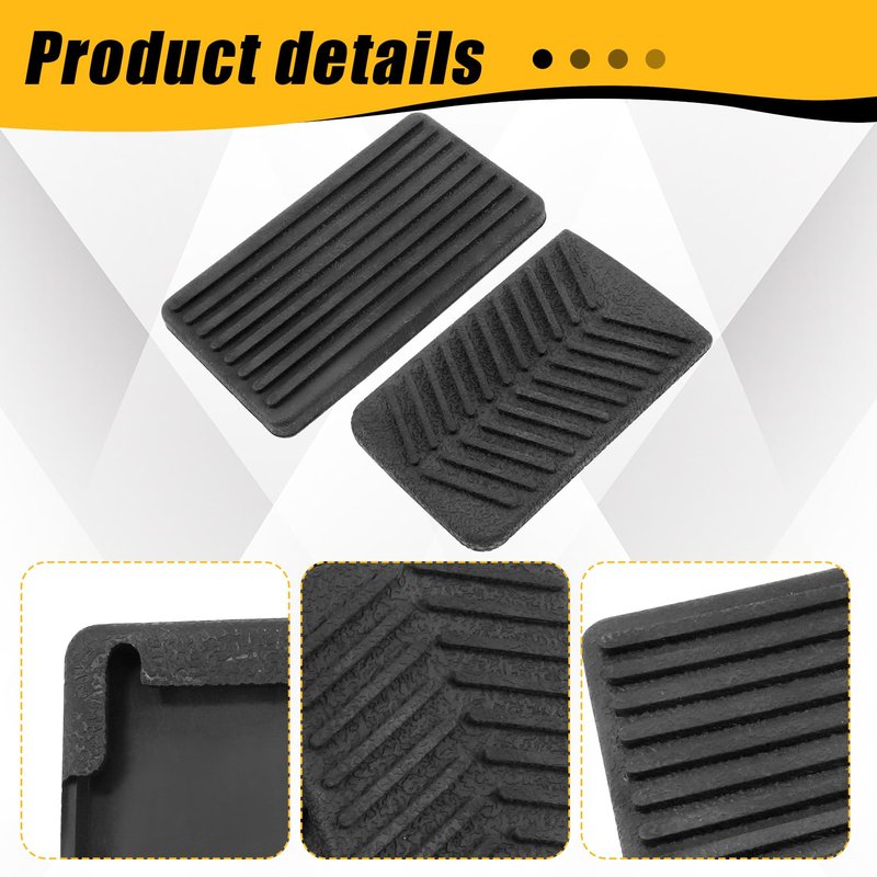COOL STAR Golf Cart Accelerator and Brake Pedal Pad Cover Compatible with EZGO RXV 2008-Up Gas and Electric Vehicles Replaces 610471 600252 600255 610529