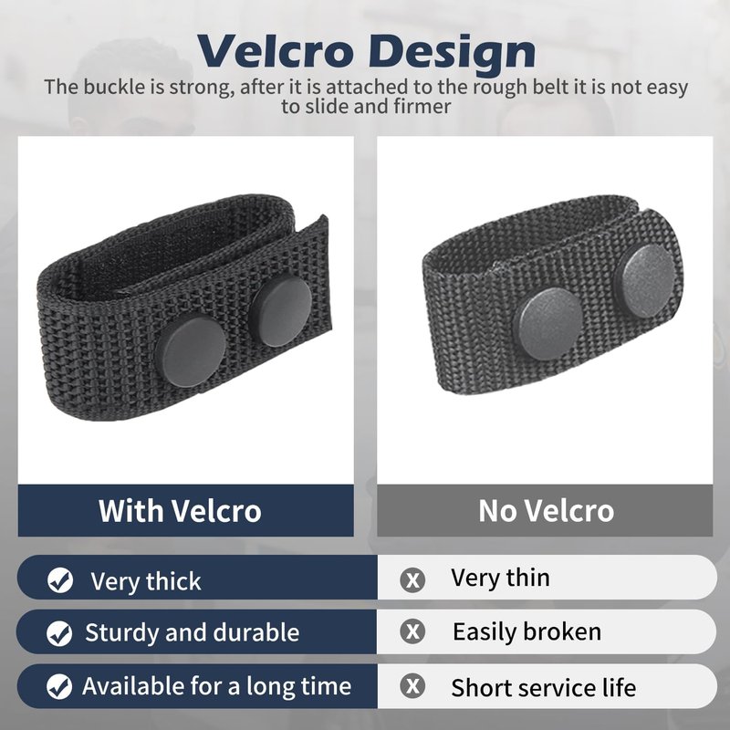 Belt Keepers for Duty Belt - Durable Nylon with Double Snaps | Fits 2¼" Wide Police Security Belts