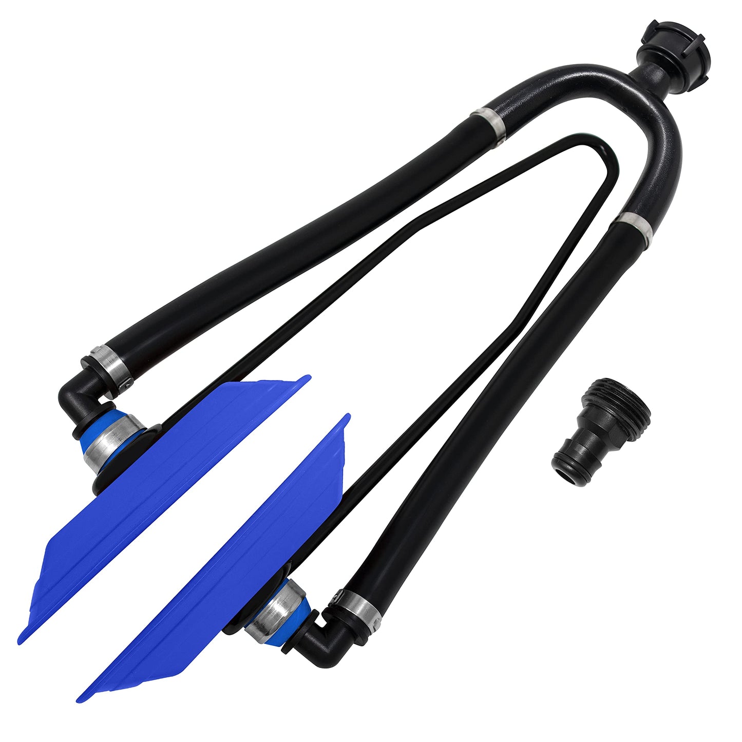 Seaworks Dual Feed Muff Style Boat Motor Flusher | Use for Antifreeze Winterization or Common Water Flush | 5/8 Inch Standard Garden Hose Connection