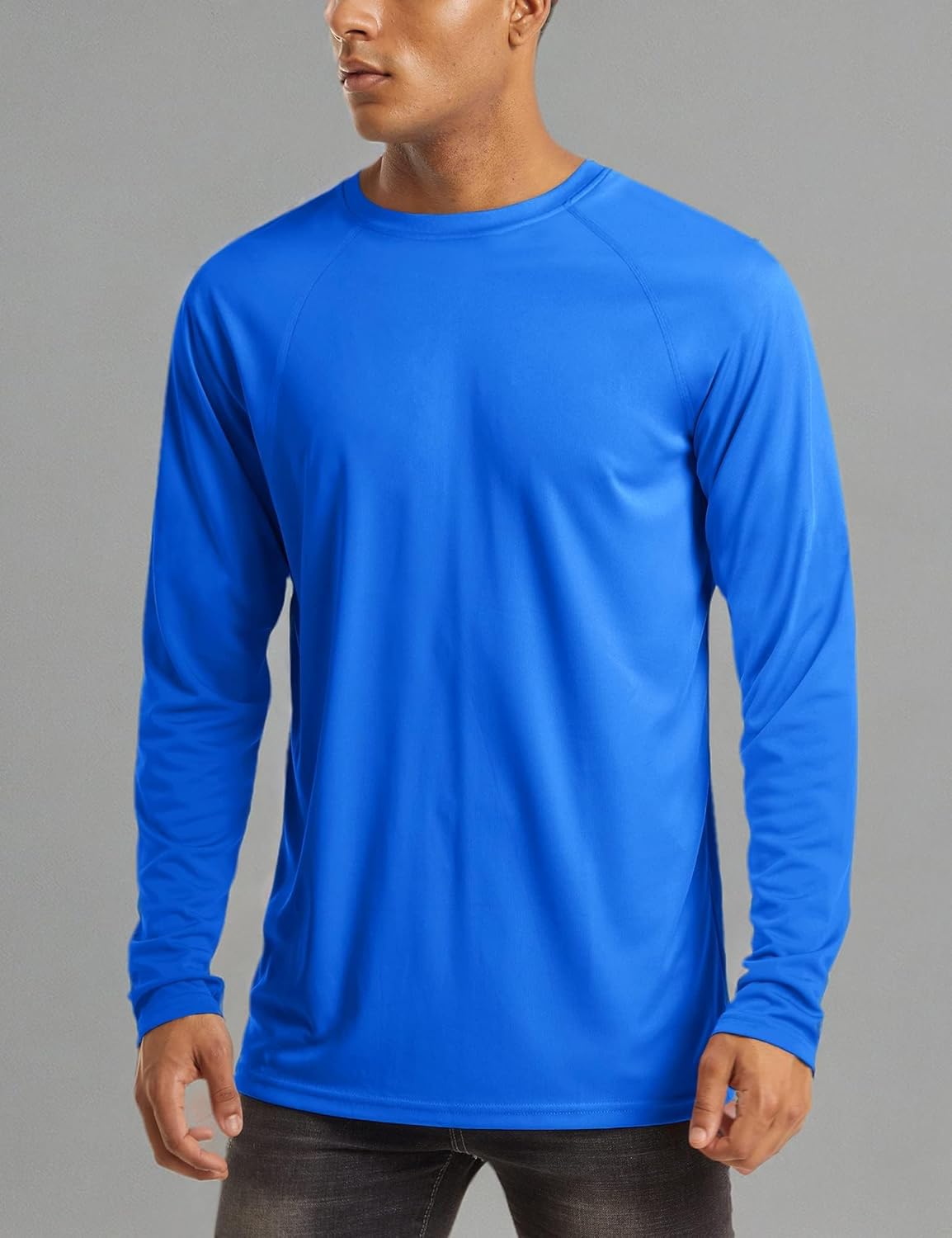 Men's Long Sleeve Athletic Shirts - UPF 50+ UV Sun Protection | Ideal for Hiking, Running, Workout