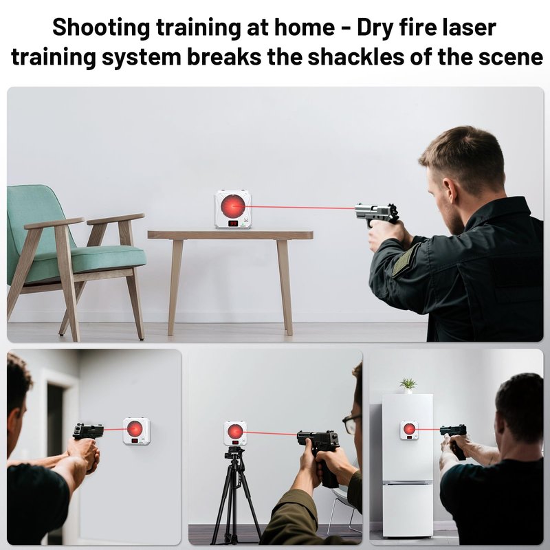 ROTSGNEE 9mm Training Cartridge Laser Target for Dry Fire Training System