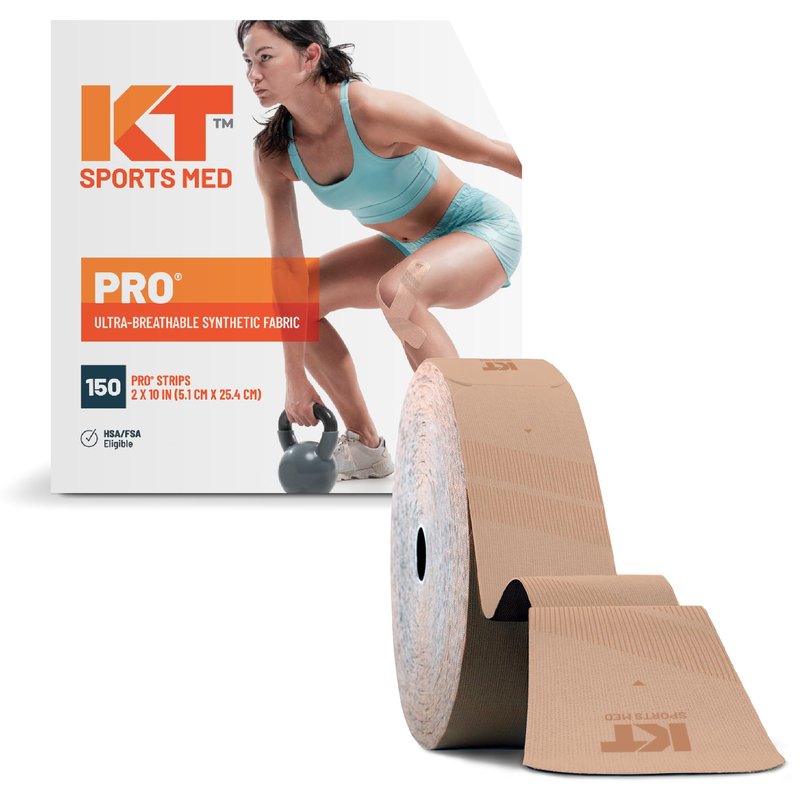 KT Tape, Sports Med, PRO 150 Strip 10", Precut, Jet Black