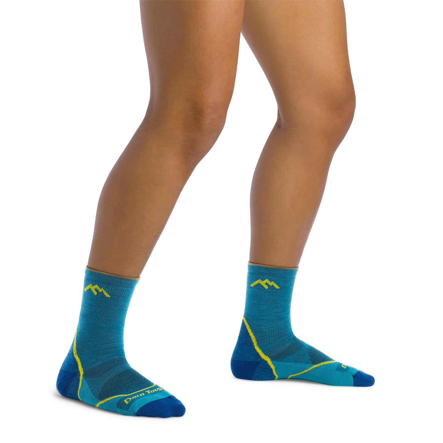 Darn Tough Vermont Light Hiker Jr. Micro-Crew Hiking Socks for Boys, Cascade, Large - Lightweight Cushioned Boys Socks
