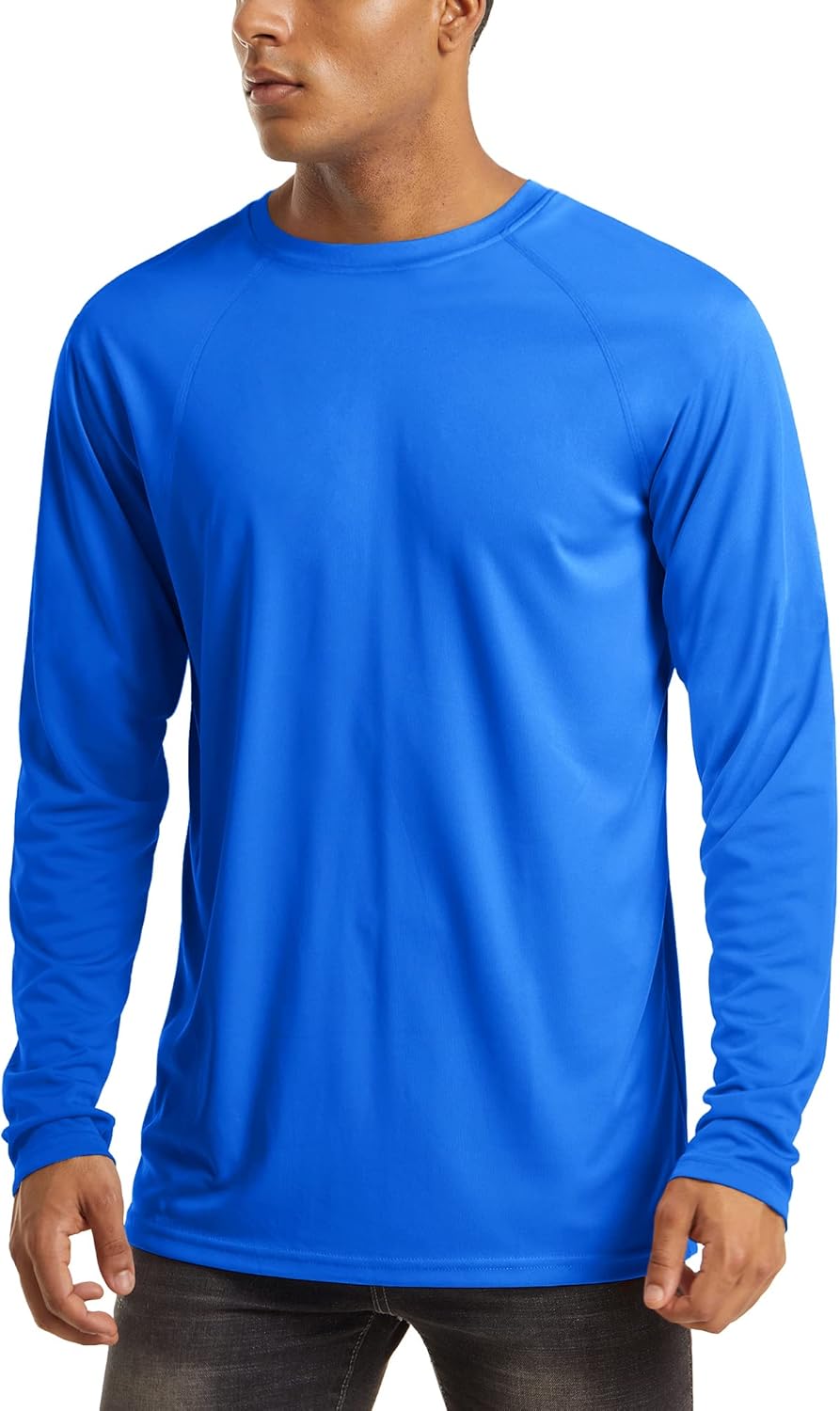 Men's Long Sleeve Athletic Shirts - UPF 50+ UV Sun Protection | Ideal for Hiking, Running, Workout