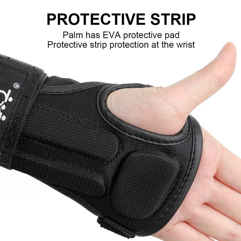 TXJ Sports Wrist Guards Wrist Palms Protective Flexible Wrist Support for Snowboarding, Skating, Rollerblade Unisex Design Fit for Kids/Youth/Adult