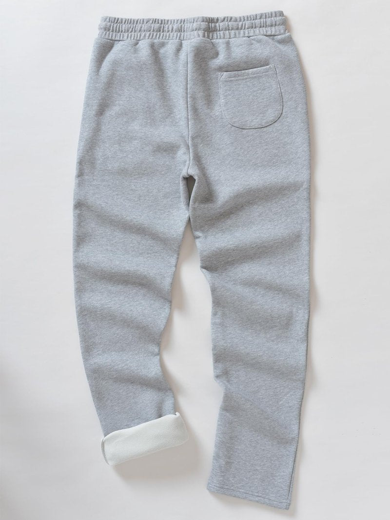 Weintee Men's 34" Inseam Tall Fleece Sweatpants Warm Pants for Winter L Oxford Gray